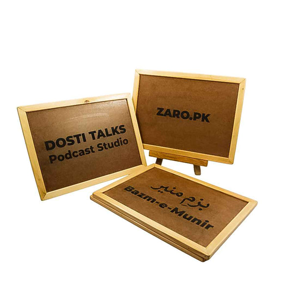 handmade wooden name plate with custom design
